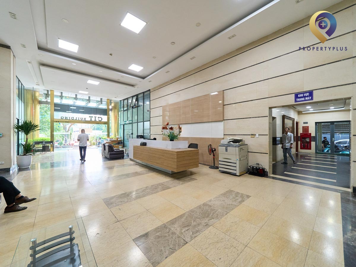 Sảnh lễ tân rộng rãi tại tòa nhà CIT-Building